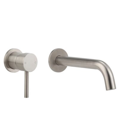 Sola Minimal Mixer & Spout Set - Stainless Steel