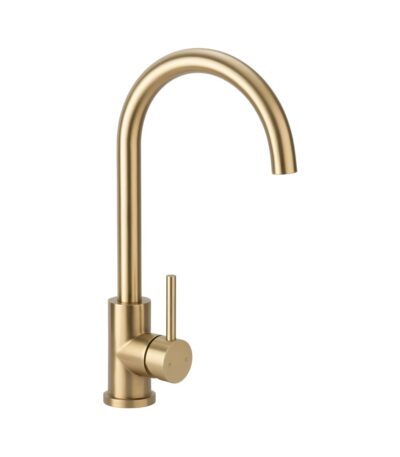 Sola Outdoor Kitchen Mixer - Brushed Brass