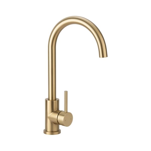 Sola Outdoor Kitchen Mixer - Brushed Brass