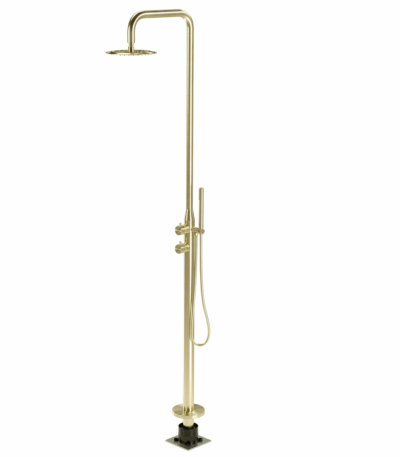 Sola Outdoor Shower Set - Brushed Brass