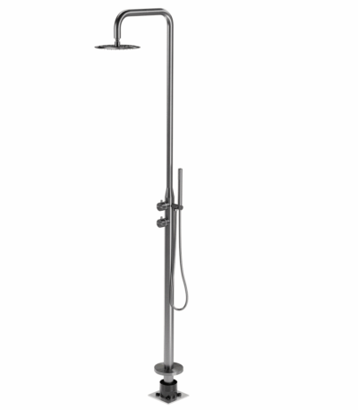 Sola Outdoor Shower Set - Brushed Gunmetal