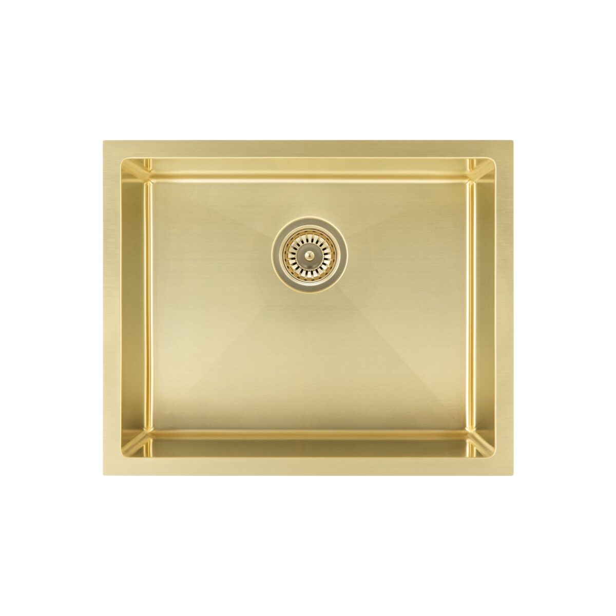 Sola Outdoor Single Sink 550mm - Brushed Brass