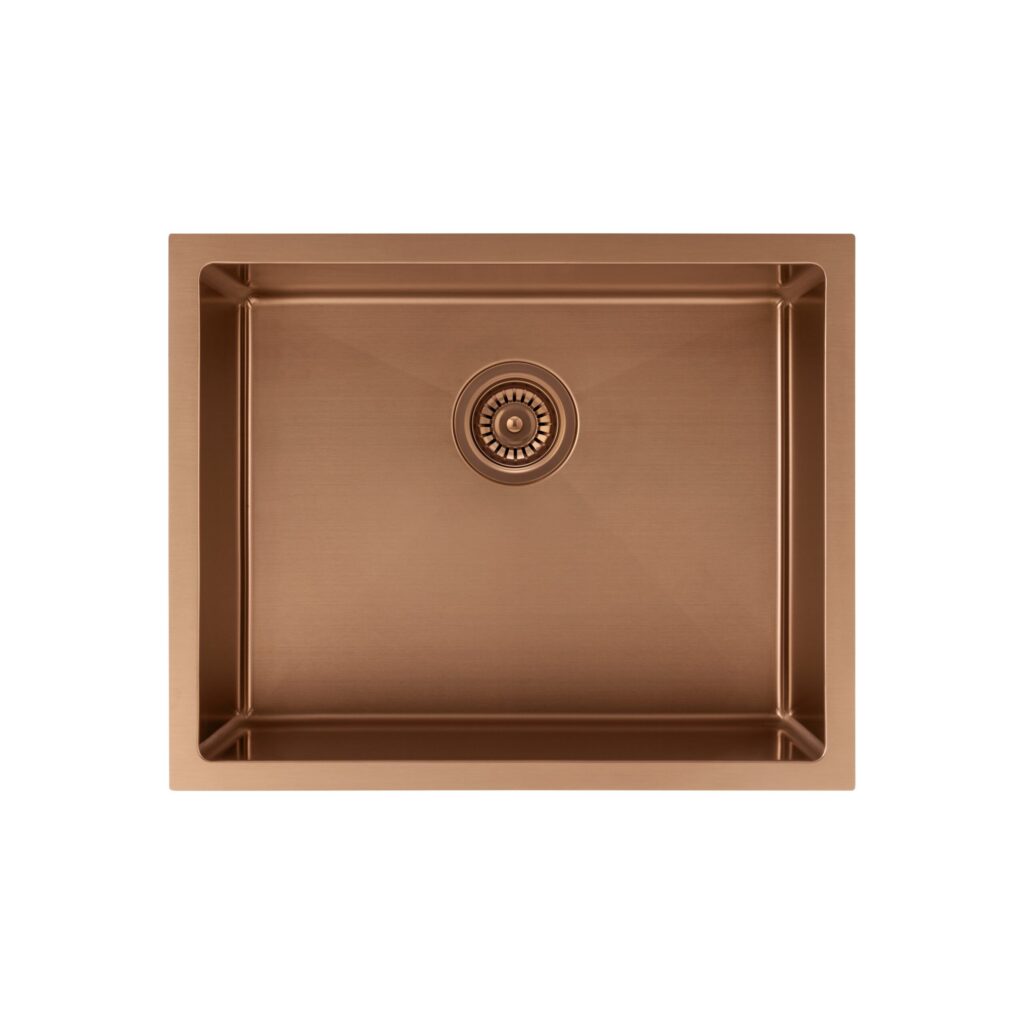 Sola Outdoor Single Sink 550mm - Brushed Copper