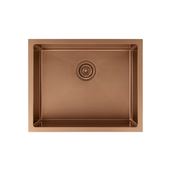 Sola Outdoor Single Sink 550mm - Brushed Copper