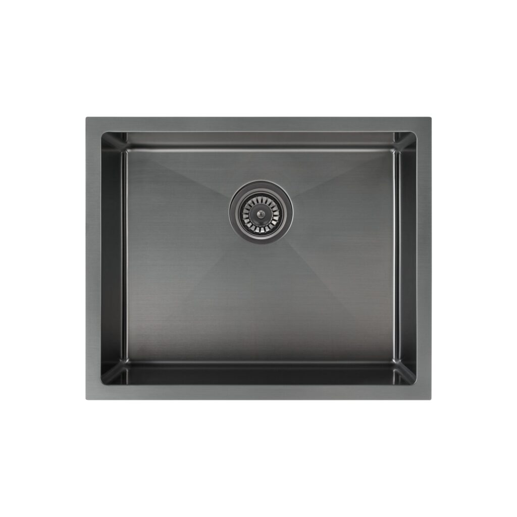 Sola Outdoor Single Sink 550mm - Brushed Gunmetal