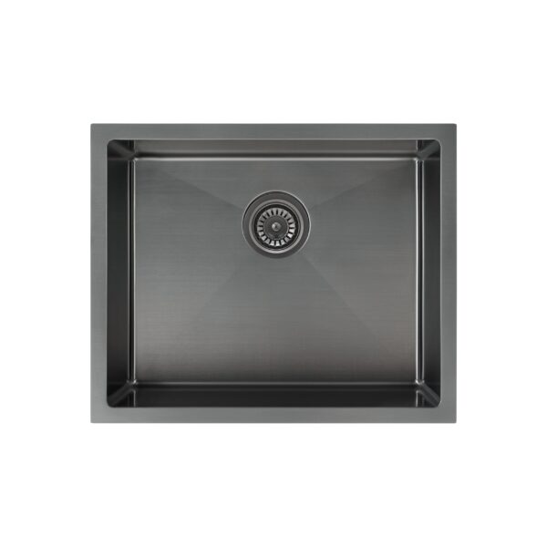 Sola Outdoor Single Sink 550mm - Brushed Gunmetal