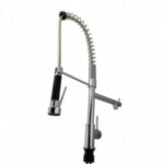 Spring Chrome Commercial Double Spout Kitchen Sink Mixer Tap | CH1009.KM