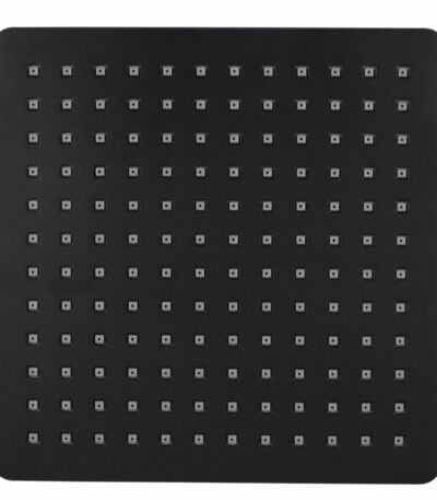 Square Black ABS Rainfall Shower Head 200mm | OX0115.SH
