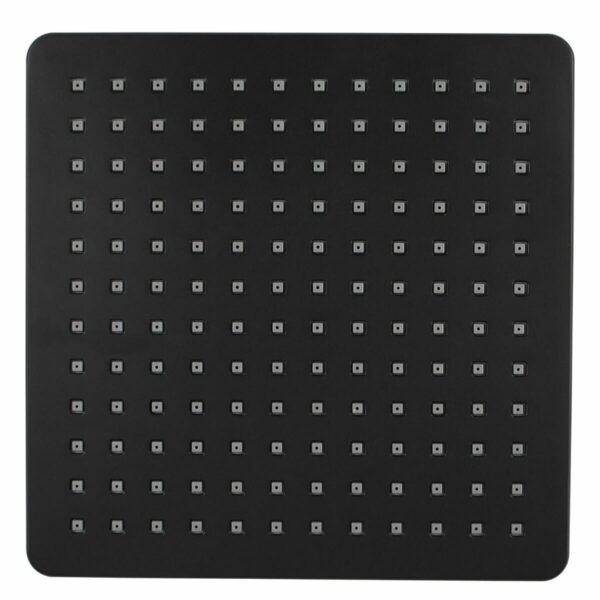 Square Black ABS Rainfall Shower Head 200mm | OX0115.SH