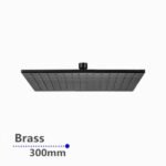 Square Black Brass Rainfall Shower Head 300mm | OX0133.SH