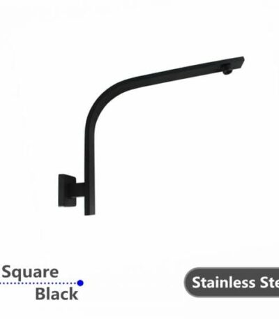 Square Black Gooseneck Wall Shower Arm | OX0129.SA
