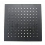 Square Black Rainfall Brass Shower Head 200mm | OX0134.SH