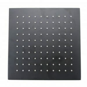 Square Black Rainfall Brass Shower Head 200mm | OX0134.SH
