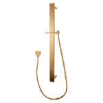 Square Brushed Gold Sliding Shower Rail without Handheld Shower | BUYG2149.SH.N