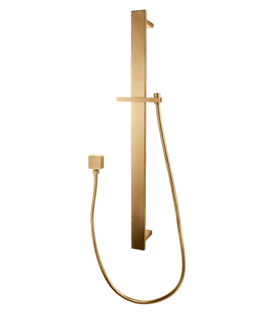 Square Brushed Gold Sliding Shower Rail without Handheld Shower | BUYG2149.SH.N