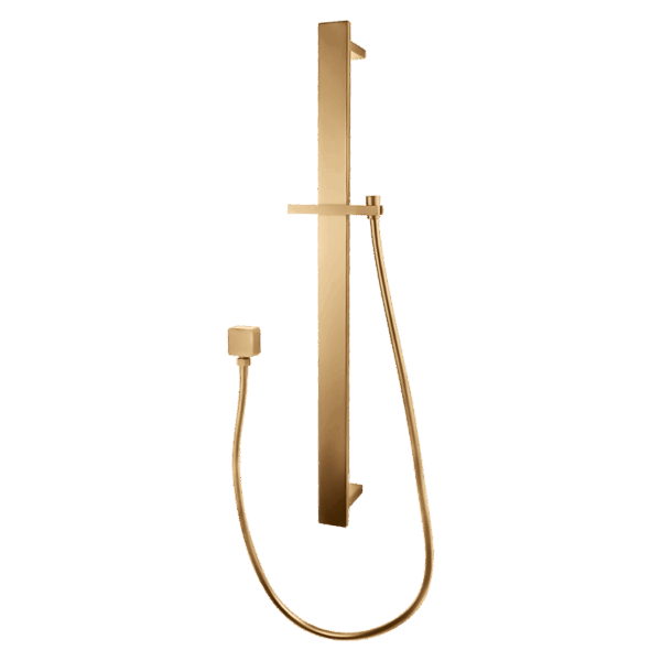 Square Brushed Gold Sliding Shower Rail without Handheld Shower | BUYG2149.SH.N