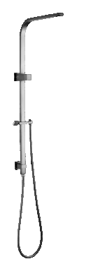 Square Brushed Nickel Shower Station without Shower Head and Handheld Shower | BU2130.SH.N