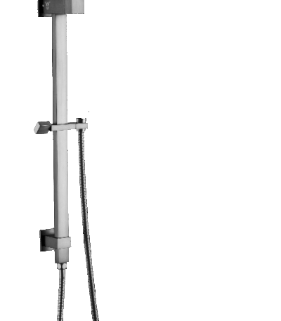 Square Brushed Nickel Shower Station without Shower Head and Handheld Shower | BU2130.SH.N