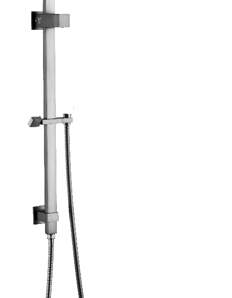 Square Brushed Nickel Shower Station without Shower Head and Handheld Shower | BU2130.SH.N