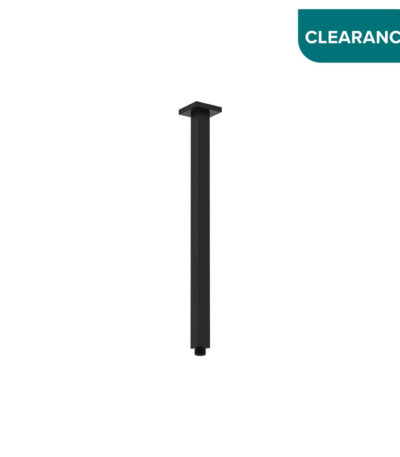 Square Ceiling Dropper, 450mm, Matte Black
