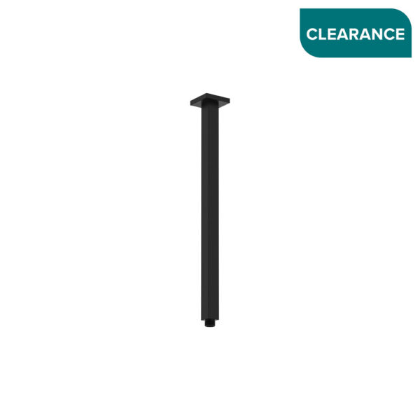 Square Ceiling Dropper, 450mm, Matte Black