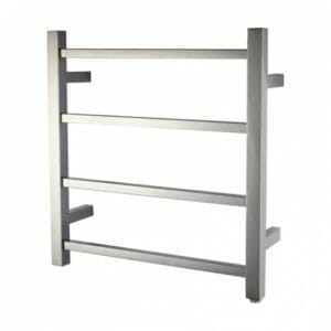 Square Chrome Electric Heated Towel Rack - 4 Bars - 500mm | CH04.S.HTR