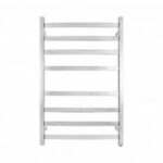 Square Chrome Electric Heated Towel Rack - 8 Bars - 620mm | CH08.S.HTR