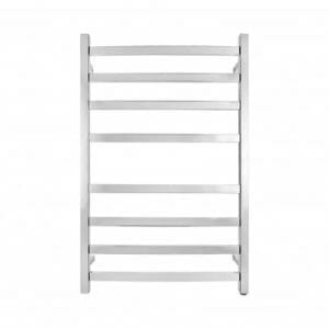 Square Chrome Electric Heated Towel Rack - 8 Bars - 620mm | CH08.S.HTR
