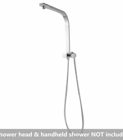 Square Chrome Shower Station without Shower Head and Handheld Shower | CH2140.SH.N