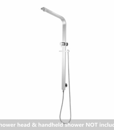 Square Chrome Shower Station without Shower Head and Handheld Shower | CH2150.SH.N
