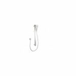 Square Chrome Sliding Shower Rail with 3 Mode Handheld Shower Wall Connector Set