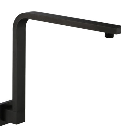 Square Fixed Gooseneck Arm, Matte Black