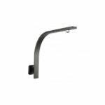 Square Gun Metal Grey Gooseneck Wall Shower Arm
