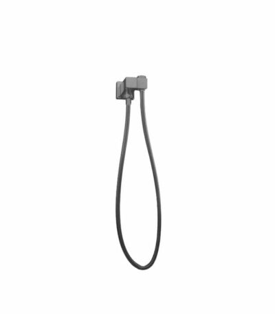 Square Gun Metal Grey Shower Rail without Handheld Shower | GM2127.SH.N