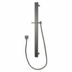 Square Gun Metal Grey Sliding Shower Rail without Handheld Shower | GM2149.SH.N
