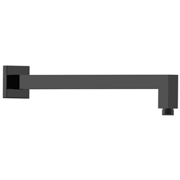 Square Horizontal Shower Arm - Matt Black | PRY003-B