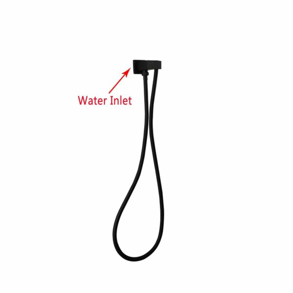 Square Matt Black Shower Rail without Handheld Shower | OX2127.SH.N
