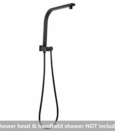 Square Matt Black Shower Station without Shower Head and Handheld Shower | OX2140.SH.N