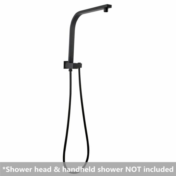 Square Matt Black Shower Station without Shower Head and Handheld Shower | OX2140.SH.N
