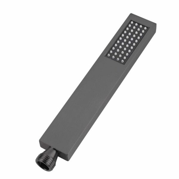 Square Single Function Gun Metal Grey Gold Handheld Shower | GM-S5.HHS