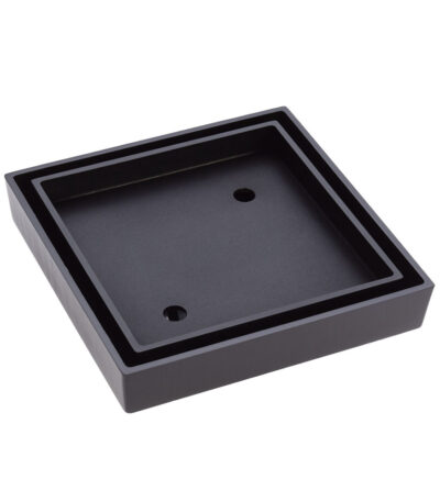 Square Tile Bed Floor Waste, 75mm Outlet, Matte Black