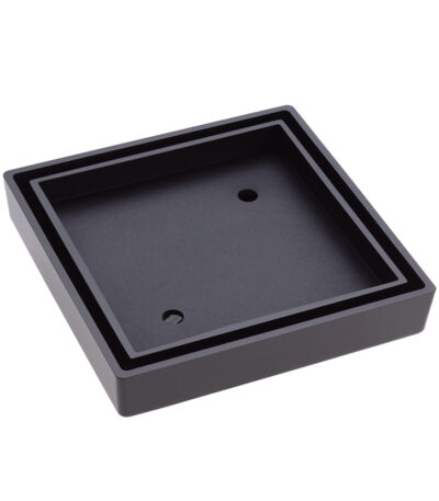 Square Tile Bed Floor Waste, 88mm Outlet, Matte Black
