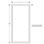 STAINLESS STEEL FRAMED MIRROR 600MMW x 1000MMH - METLAM ML771_6 - Urban Designs Bathroom and Kitchen