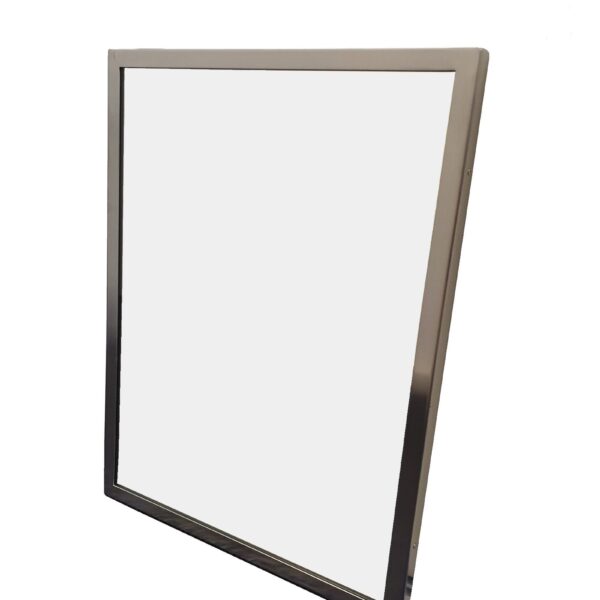 STAINLESS STEEL FRAMED MIRROR 610MMW x 760MMH METLAM ML771_3 - Urban Designs Bathroom and Kitchen