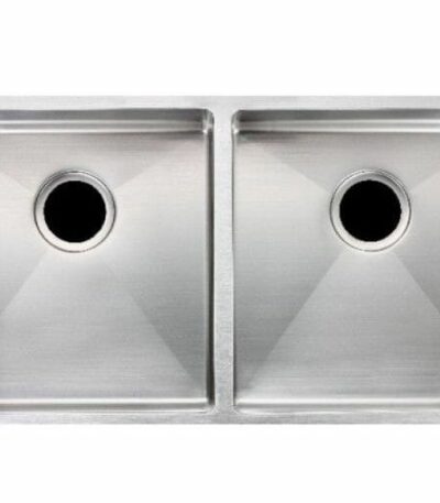Stainless Steel Hand-made Double Kitchen Sink(Round Edges) - 865x440x200mm | TWM2