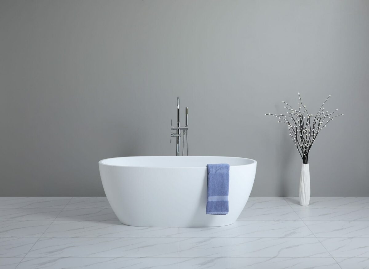 Stella Freestanding Bathtub - Gloss White - No Overflow - 1500mm | KBT-5-1500