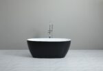 Stella Freestanding Bathtub - Matt Black/Matt White - No Overflow - 1500mm | MBBT-5-1500