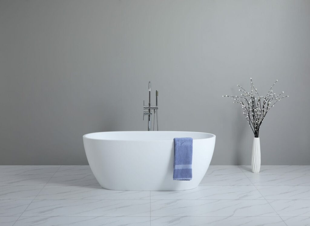 Stella Freestanding Bathtub - Matt White - No Overflow - 1700mm | MWBT-5-1700