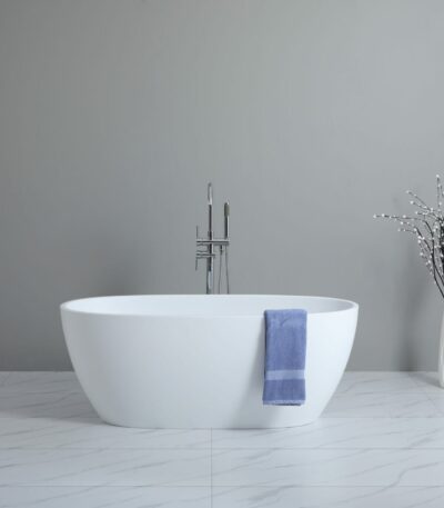 Stella Freestanding Bathtub - Matt White - No Overflow - 1700mm | MWBT-5-1700