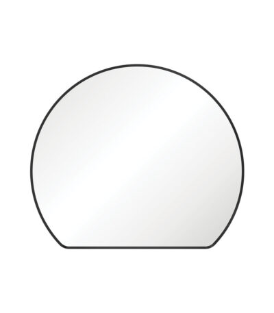Sunrise Matte Black Round Framed Mirror